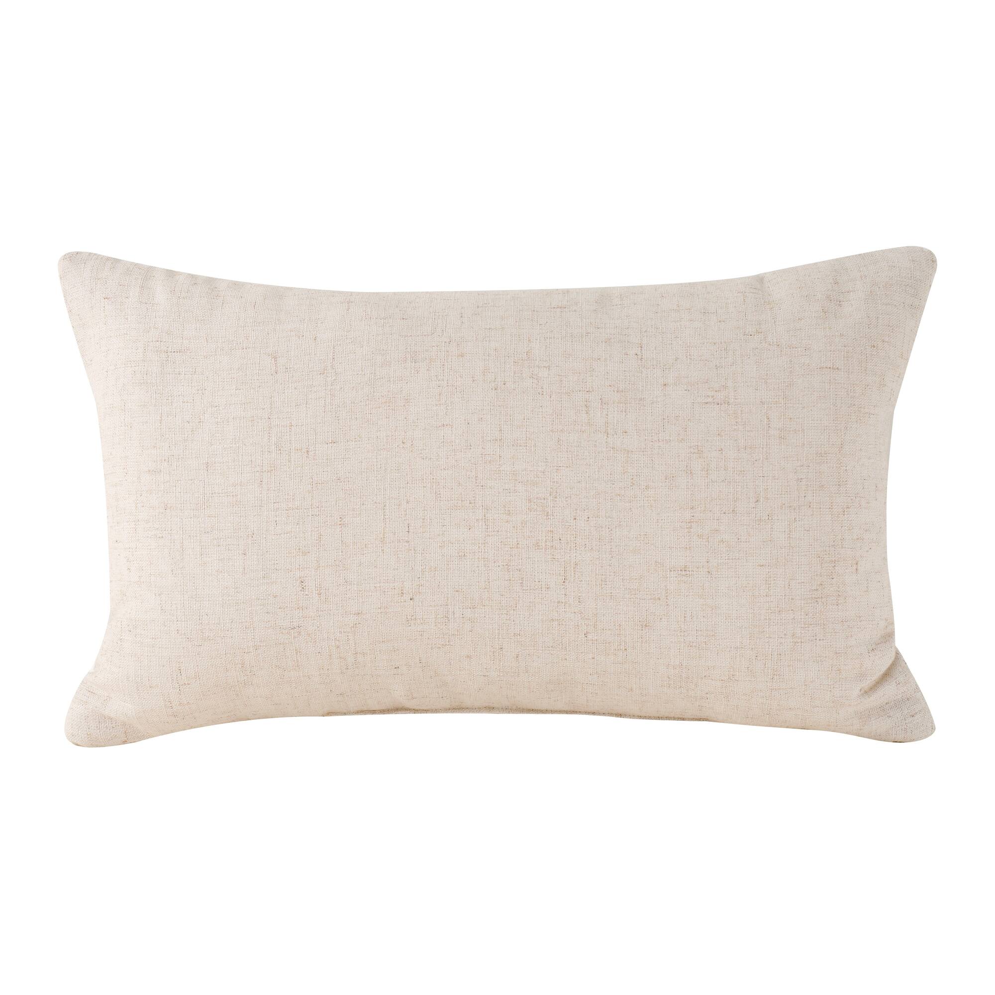 12" x 20" Floral Embroidery Lumbar Pillow by Ashland®